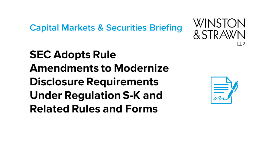 SEC Adopts Rule Amendments to Modernize Disclosure