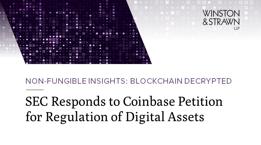 SEC Responds to Coinbase Petition for Regulation of Digital Assets